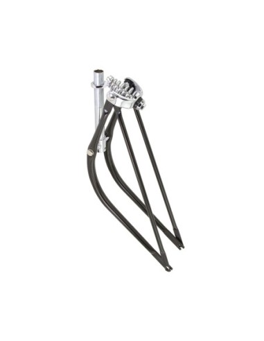 26 Lowrider Bent Spring Fork 1 Inch Black/Chrome.